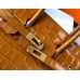 Hermes Birkin 25cm Bag In Gold Embossed Crocodile Leather Hermes Birkin 25cm Bag In Gold Embossed Crocodile Leather