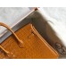Hermes Birkin 25cm Bag In Gold Embossed Crocodile Leather Hermes Birkin 25cm Bag In Gold Embossed Crocodile Leather