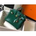 Hermes Birkin 25cm Bag In Green Embossed Crocodile Leather Hermes Birkin 25cm Bag In Green Embossed Crocodile Leather