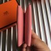 Hermes Calvi Card Holder In Pink Epsom Leather