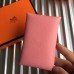 Hermes Calvi Card Holder In Pink Epsom Leather