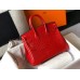 Hermes Birkin 25cm Bag In Red Embossed Crocodile Leather Hermes Birkin 25cm Bag In Red Embossed Crocodile Leather