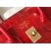 Hermes Birkin 25cm Bag In Red Embossed Crocodile Leather Hermes Birkin 25cm Bag In Red Embossed Crocodile Leather