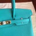 Hermes Birkin 25 Handmade Bag In Malachite Epsom Calfskin Hermes Birkin 25 Handmade Bag In Malachite Epsom Calfskin