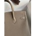 Hermes Birkin 25 Handmade Bag In Taupe Epsom Calfskin Hermes Birkin 25 Handmade Bag In Taupe Epsom Calfskin