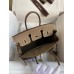 Hermes Birkin 25 Handmade Bag In Taupe Epsom Calfskin Hermes Birkin 25 Handmade Bag In Taupe Epsom Calfskin