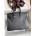 Hermes Birkin 25 Handmade Bag In Black Epsom Calfskin Hermes Birkin 25 Handmade Bag In Black Epsom Calfskin