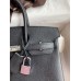 Hermes Birkin 25 Handmade Bag In Black Epsom Calfskin Hermes Birkin 25 Handmade Bag In Black Epsom Calfskin
