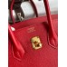 Hermes Birkin 25 Handmade Bag In Red Epsom Calfskin Hermes Birkin 25 Handmade Bag In Red Epsom Calfskin