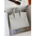 Hermes Birkin 25 Handmade Bag In White Epsom Calfskin Hermes Birkin 25 Handmade Bag In White Epsom Calfskin