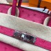Hermes Birkin 25 Handmade Bag In Rose Red Ostrich Leather Hermes Birkin 25 Handmade Bag In Rose Red Ostrich Leather