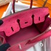 Hermes Birkin 25 Handmade Bag In Rose Red Ostrich Leather Hermes Birkin 25 Handmade Bag In Rose Red Ostrich Leather