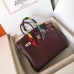 Hermes Birkin 25 Handmade Bag In Burgundy Swift Leather Hermes Birkin 25 Handmade Bag In Burgundy Swift Leather