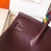 Hermes Birkin 25 Handmade Bag In Burgundy Swift Leather Hermes Birkin 25 Handmade Bag In Burgundy Swift Leather