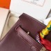 Hermes Birkin 25 Handmade Bag In Burgundy Swift Leather Hermes Birkin 25 Handmade Bag In Burgundy Swift Leather