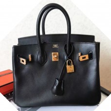Hermes Birkin 25 Handmade Bag In Black Swift Leather Hermes Birkin 25 Handmade Bag In Black Swift Leather