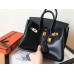 Hermes Birkin 25 Handmade Bag In Black Swift Leather Hermes Birkin 25 Handmade Bag In Black Swift Leather