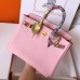 Hermes Birkin 25 Handmade Bag In Pink Swift Leather Hermes Birkin 25 Handmade Bag In Pink Swift Leather