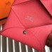 Hermes Calvi Card Holder In Rose Azalee Epsom Leather