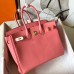 Hermes Birkin 25 Handmade Bag In Rose Lipstick Swift Leather Hermes Birkin 25 Handmade Bag In Rose Lipstick Swift Leather