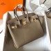 Hermes Birkin 25 Handmade Bag In Taupe Swift Leather Hermes Birkin 25 Handmade Bag In Taupe Swift Leather