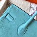 Hermes Birkin 30 Handmade Bag In Blue Atoll Clemence Leather Hermes Birkin 30 Handmade Bag In Blue Atoll Clemence Leather