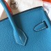 Hermes Birkin 30 Handmade Bag In Blue Jean Clemence Leather Hermes Birkin 30 Handmade Bag In Blue Jean Clemence Leather