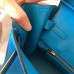 Hermes Birkin 30 Handmade Bag In Blue Zanzibar Clemence Leather Hermes Birkin 30 Handmade Bag In Blue Zanzibar Clemence Leather