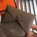Hermes Calvi Card Holder In Taupe Epsom Leather