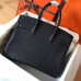 Hermes Birkin 30 Handmade Bag In Black Clemence Leather Hermes Birkin 30 Handmade Bag In Black Clemence Leather