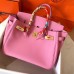 Hermes Birkin 30 Handmade Bag In Pink Clemence Leather Hermes Birkin 30 Handmade Bag In Pink Clemence Leather