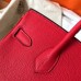 Hermes Birkin 30 Handmade Bag In Red Clemence Leather