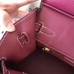 Hermes Birkin 30 Handmade Bag In Ruby Clemence Leather Hermes Birkin 30 Handmade Bag In Ruby Clemence Leather