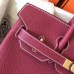 Hermes Birkin 30 Handmade Bag In Ruby Clemence Leather Hermes Birkin 30 Handmade Bag In Ruby Clemence Leather