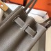 Hermes Birkin 30 Handmade Bag In Etain Clemence Leather