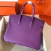 Hermes Birkin 30 Handmade Bag In Ultraviolet Clemence Leather Hermes Birkin 30 Handmade Bag In Ultraviolet Clemence Leather