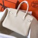 Hermes Birkin 30 Handmade Bag In White Clemence Leather Hermes Birkin 30 Handmade Bag In White Clemence Leather