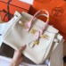 Hermes Birkin 30 Handmade Bag In White Clemence Leather Hermes Birkin 30 Handmade Bag In White Clemence Leather
