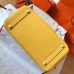 Hermes Birkin 30 Handmade Bag In Yellow Clemence Leather Hermes Birkin 30 Handmade Bag In Yellow Clemence Leather