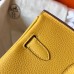 Hermes Birkin 30 Handmade Bag In Yellow Clemence Leather Hermes Birkin 30 Handmade Bag In Yellow Clemence Leather