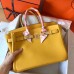 Hermes Birkin 30 Handmade Bag In Yellow Clemence Leather Hermes Birkin 30 Handmade Bag In Yellow Clemence Leather