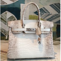 Hermes Birkin 30 Bag In Himalaya Niloticus Crocodile Skin Hermes Birkin 30 Bag In Himalaya Niloticus Crocodile Skin