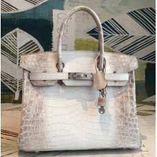 Hermes Birkin 30 Bag In Himalaya Niloticus Crocodile Skin Hermes Birkin 30 Bag In Himalaya Niloticus Crocodile Skin
