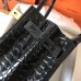 Hermes Birkin 30 Bag In Black Crocodile Porosus Shiny Skin Hermes Birkin 30 Bag In Black Crocodile Porosus Shiny Skin