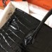 Hermes Birkin 30 Bag In Black Crocodile Porosus Shiny Skin Hermes Birkin 30 Bag In Black Crocodile Porosus Shiny Skin
