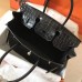 Hermes Birkin 30 Bag In Black Crocodile Porosus Shiny Skin Hermes Birkin 30 Bag In Black Crocodile Porosus Shiny Skin