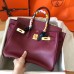 Hermes Birkin 30 Handmade Bag In Bordeaux Epsom Leather