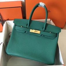 Hermes Birkin 30 Handmade Bag In Malachite Epsom Leather Hermes Birkin 30 Handmade Bag In Malachite Epsom Leather