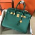 Hermes Birkin 30 Handmade Bag In Malachite Epsom Leather Hermes Birkin 30 Handmade Bag In Malachite Epsom Leather