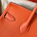 Hermes Birkin 30 Handmade Bag In Orange Epsom Leather Hermes Birkin 30 Handmade Bag In Orange Epsom Leather